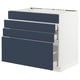 SEKTION / MAXIMERA Base cab f hob/4 fronts/3 drawers