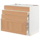 SEKTION / MAXIMERA Base cab f hob/4 fronts/3 drawers