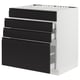 SEKTION / MAXIMERA Base cab f hob/4 fronts/3 drawers