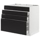 SEKTION / MAXIMERA Base cab f hob/4 fronts/3 drawers