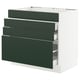 SEKTION / MAXIMERA Base cab f hob/4 fronts/3 drawers