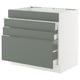 SEKTION / MAXIMERA Base cab f hob/4 fronts/3 drawers