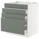 SEKTION / MAXIMERA Base cab f hob/4 fronts/3 drawers