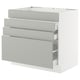 SEKTION / MAXIMERA Base cab f hob/4 fronts/3 drawers