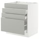 SEKTION / MAXIMERA Base cab f hob/4 fronts/3 drawers