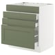 SEKTION / MAXIMERA Base cab f hob/4 fronts/3 drawers
