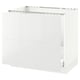 SEKTION white kitchen cabinet; sleek, modern, glossy finish, rectangular shape, smooth surface.