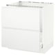 SEKTION white kitchen cabinet, sleek design, glossy finish, rectangular shape, with a drawer.