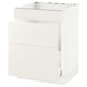 SEKTION kitchen cabinet in white. Square, smooth design. Solid construction with drawer.