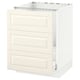 SEKTION off-white kitchen cabinet with bevelled drawer fronts and full-extension drawer system.