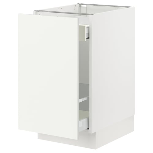 White SEKTION cabinet, rectangular, modern kitchen storage unit.