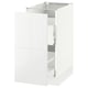 SEKTION white kitchen cabinet with glossy front.