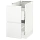 SEKTION white kitchen cabinet with drawer, modern minimalist design.