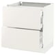 SEKTION white kitchen cabinet with drawers, modern design.