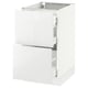 SEKTION white kitchen cabinet, modern high gloss finish with smooth drawers.