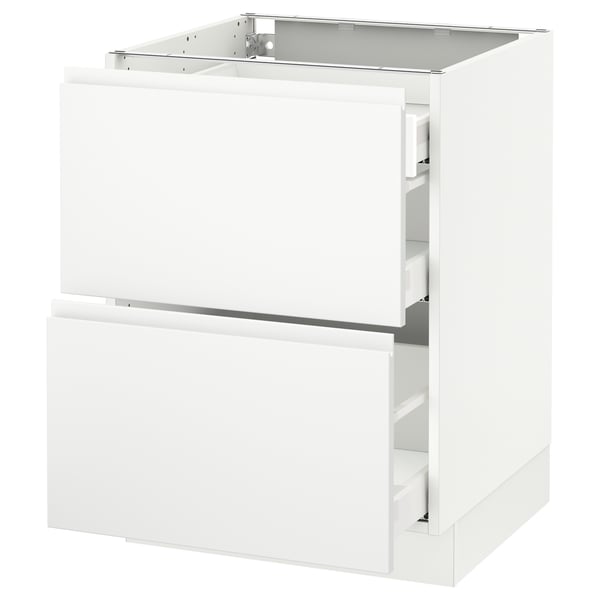 White modern kitchen cabinet in modern minimalist SEKTION design.