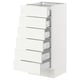 SEKTION / MAXIMERA Base cabinet 6 fronts/6 low drawers, white/Vallstena white, 38x37x76 cm
