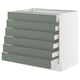 SEKTION / MAXIMERA Base cabinet 6 fronts/6 low drawers