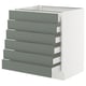SEKTION / MAXIMERA Base cabinet 6 fronts/6 low drawers