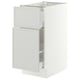 SEKTION / MAXIMERA Base cabinet/p-out storage/drawer, white/Aspudden light grey, 38x61x76 cm