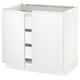 SEKTION / MAXIMERA Base cabinet w 2 doors/3 drawers