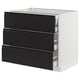 SEKTION / MAXIMERA Base cabinet w 3 fronts/4 drawers