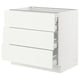 SEKTION / MAXIMERA Base cabinet w 3 fronts/4 drawers