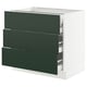 SEKTION / MAXIMERA Base cabinet w 3 fronts/4 drawers