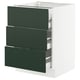 SEKTION / MAXIMERA Base cabinet w 3 fronts/4 drawers