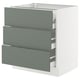 SEKTION / MAXIMERA Base cabinet w 3 fronts/4 drawers