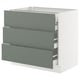 SEKTION / MAXIMERA Base cabinet w 3 fronts/4 drawers