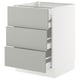 SEKTION / MAXIMERA Base cabinet w 3 fronts/4 drawers