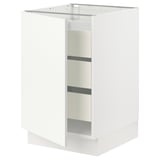 SEKTION / MAXIMERA Base cabinet with 1 door/3 drawers, white/Vallstena white, 53x61x76 cm