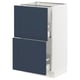 SEKTION / MAXIMERA Base cabinet with 2 drawers, white Axstad/matt blue, 46x37x76 cm