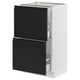 Option: SEKTION / MAXIMERA Base cabinet with 2 drawers, white/Upplöv matt anthracite, 46x37x76 cm