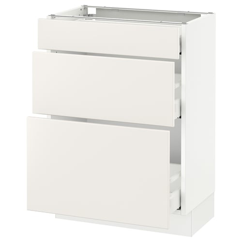 SEKTION kitchen unit in white with two drawers and a door, sleek modern design.