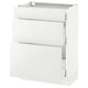 SEKTION white high-gloss kitchen cabinet with sleek, modern design and smooth-running drawers.