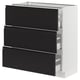 SEKTION / MAXIMERA Base cabinet with 3 drawers