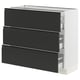 SEKTION / MAXIMERA Base cabinet with 3 drawers
