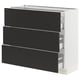 SEKTION / MAXIMERA Base cabinet with 3 drawers