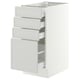 SEKTION / MAXIMERA Base cabinet with 4 drawers, white/Aspudden light grey, 38x61x76 cm