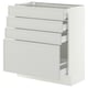 SEKTION / MAXIMERA Base cabinet with 4 drawers, white/Aspudden light grey, 76x37x76 cm