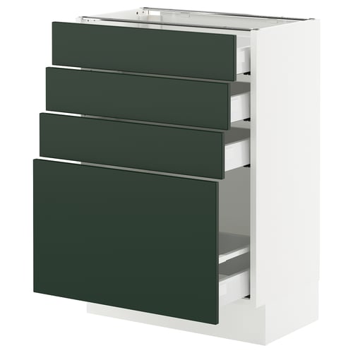 A modern kitchen cabinet named SEKTION with havstorp deep green drawers, offering a sleek and stylish look.