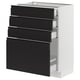 SEKTION / MAXIMERA Base cabinet with 4 drawers, white/Upplöv matt anthracite, 61x37x76 cm
