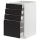 SEKTION / MAXIMERA Base cabinet with 4 drawers, white/Upplöv matt anthracite, 46x61x76 cm