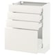 White SEKTION cabinet with four drawers.