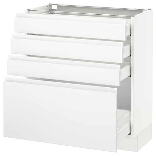 Ikea SEKTION white kitchen unit, modern design, multiple drawers.