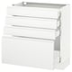 Ikea SEKTION white kitchen unit, modern design, multiple drawers.