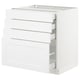 SEKTION kitchen cabinet: white, square, four drawers, sleek modern design.