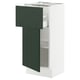 SEKTION / MAXIMERA Base cabinet with drawer/door, white/Havstorp deep green, 38x37x76 cm